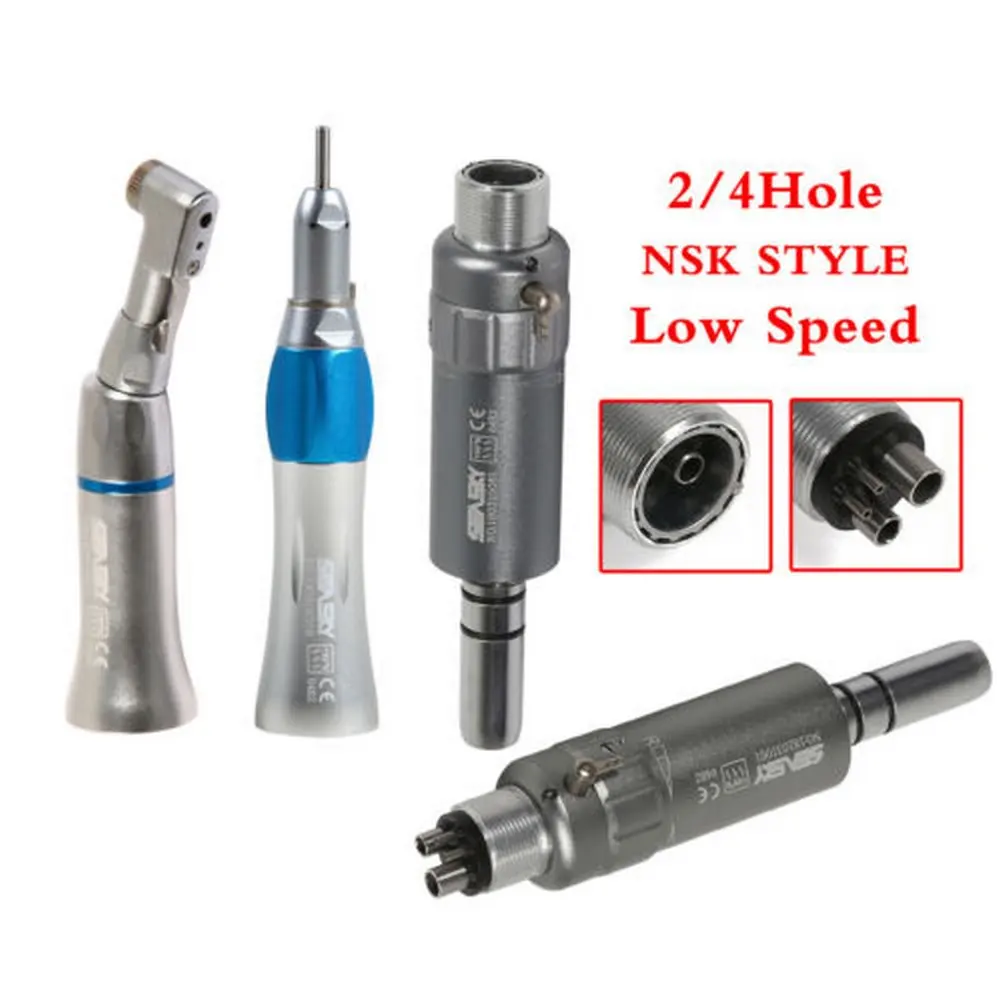 

EP 2/4Hole Latch type Dental Slow Low Speed Handpiece Contra Angle Straight E-type Air Motor External Single Spray Fit NSK