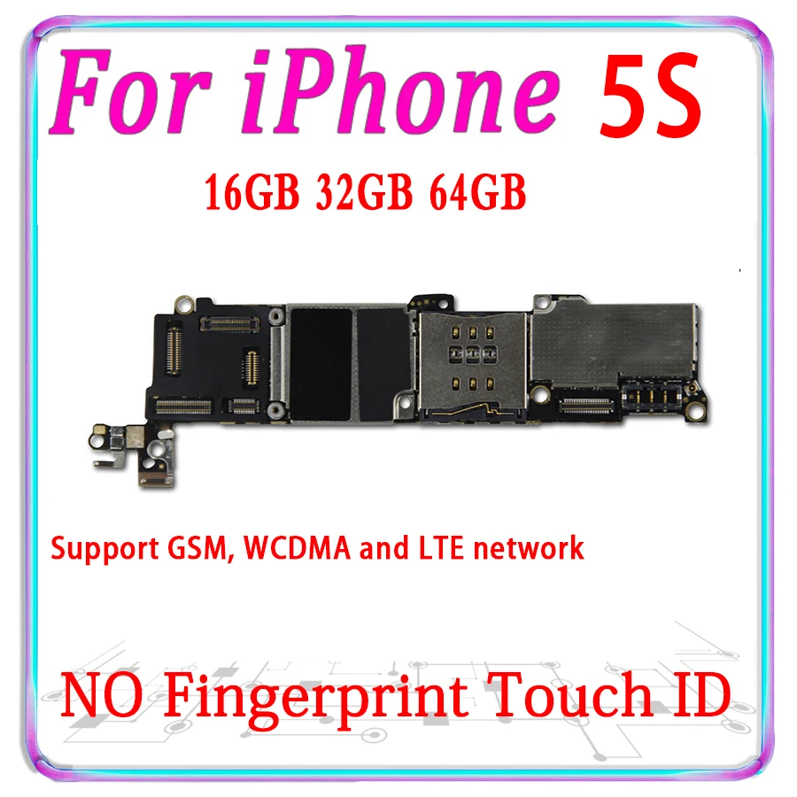 100% Оригинальный разблокированный для iPhone 5S 5 S материнская плата iphone s полным