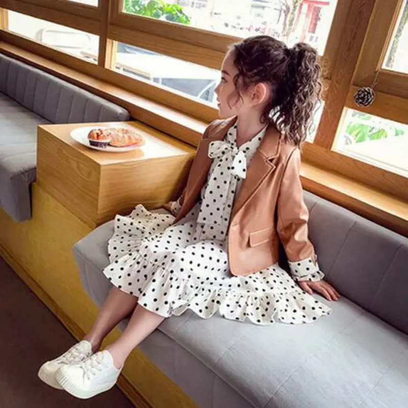 2020 весенне-осеннее школьное платье принцессы для девочек детское с длинными