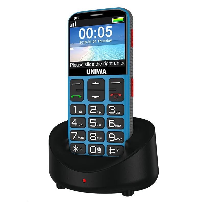 3g WCDMA мобильный телефон с русской клавиатурой 2,31 дюймов gsm 1400 мАч кнопочный SOS FM дешевый разблокированный односимочный мобильный телефон для пожилых людей