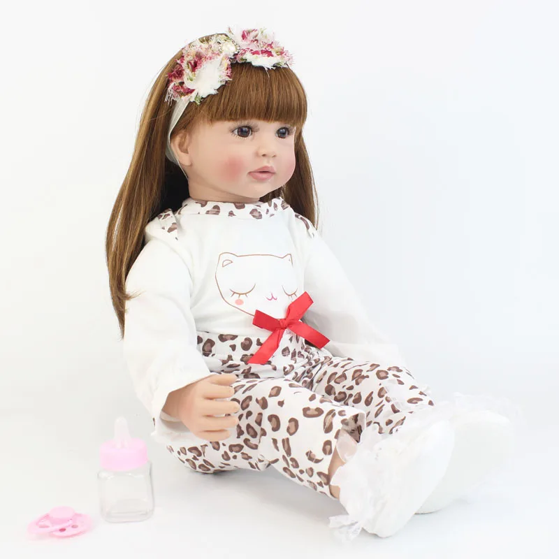 60 см Мягкая силиконовая Реалистичная Детская кукла виниловая принцессы для