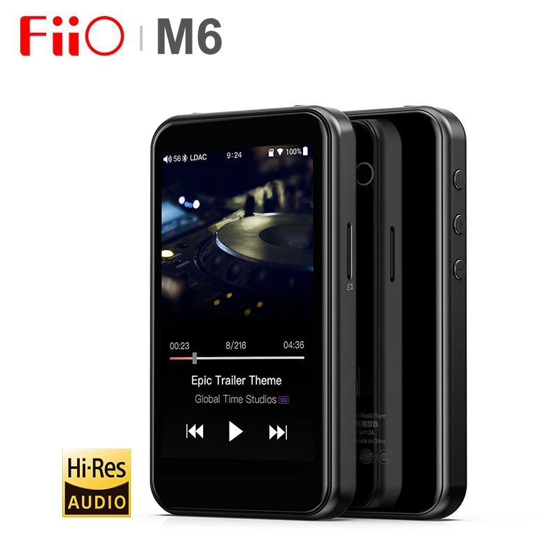 

FiiO M6 Hi-Res музыкальный плеер на базе Android с aptX HD, LDAC HiFi Bluetooth, USB аудио/DAC, поддержка DSD и Wi-Fi/Air Play
