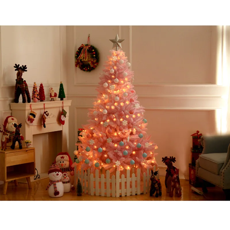 

120cm Pink Christmas Tree LED Lights Fiber Optic 1.2m Flash Mode Xmas Decoration Home Xmas Supplies Festival Party Ornament Gidt