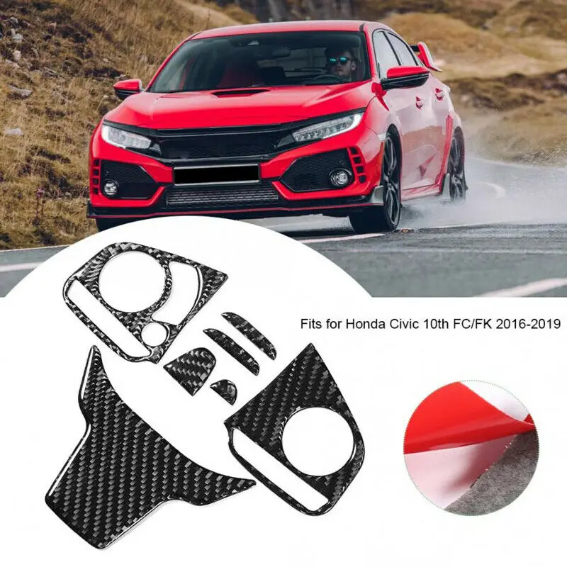 

Carbon Fiber Car Interior Frame Trim Fit for Honda 10th Gen Civic 2016-2021 A