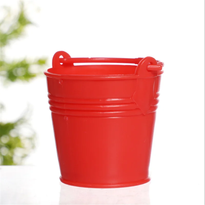 

Mini Bucket Flower Pot Candy Packaging DIY Home Decor Desktop Storage Box Artificial Decor Home Accessories Gift Packaging.75z