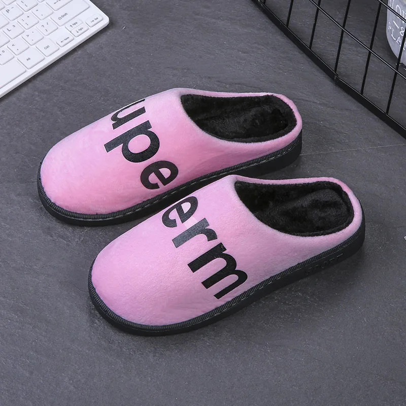 Winter Indoor Slippers Women Fur Slides Floor Shoes Woman Flip Flops Home Couple Mules Warm Furry Slider Flat Pantoufle | Обувь