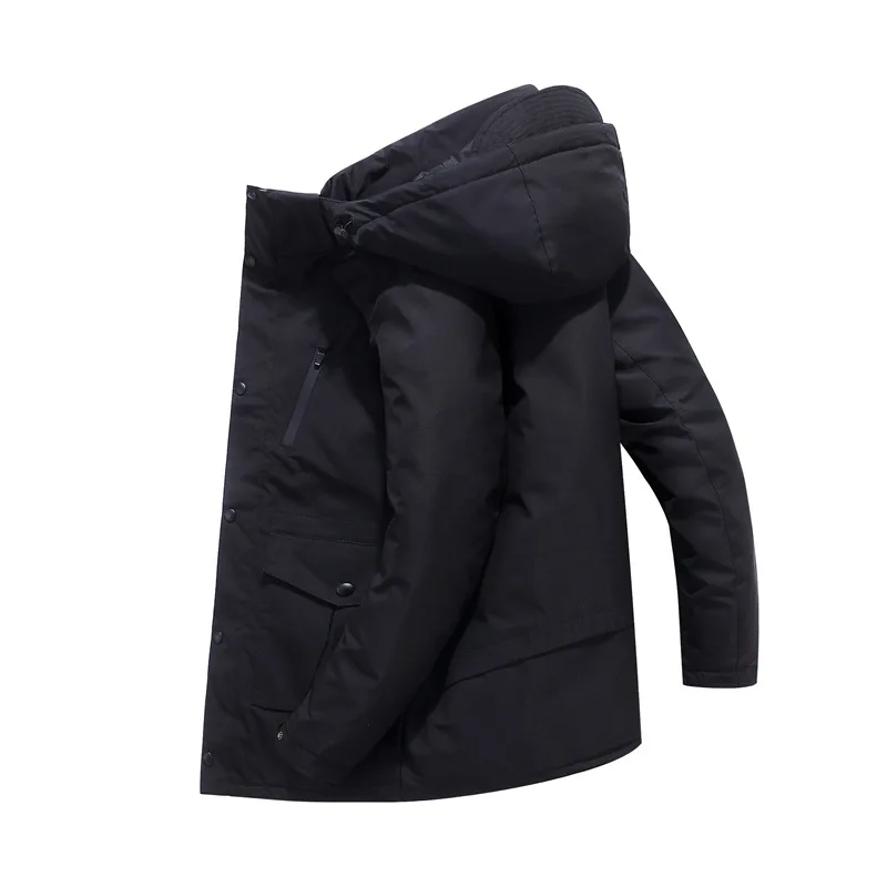 Русская зимняя куртка для мужчин Экстра Толстая ветровка длинное пальто