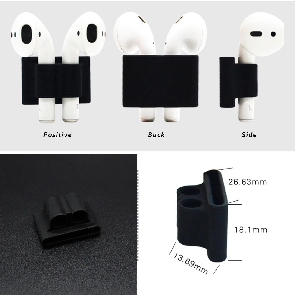 Ремешок для часов держатель наушников чехол Apple Airpods анти-потеря силиконовой