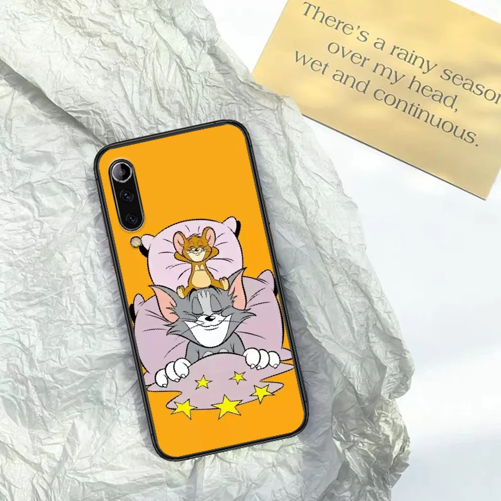 

Cartoon Cat Tom Mouse Jerry Phone Case For XIAOMI MI Note 8 9 T 10 Pro Lite SE A2 A3 POCO X M MAX 2 3 black Funda Tpu Cell