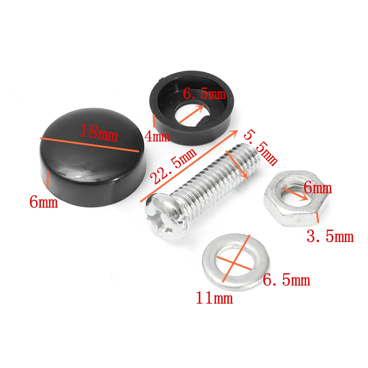 4 комплекта черные защитные крышки для болтов|Гайки и болты| |