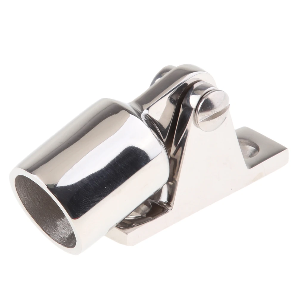 

2x Stainless Steel Eye End Top Cap Boat Hinge Mount Bimini Top Hardware 7/8"