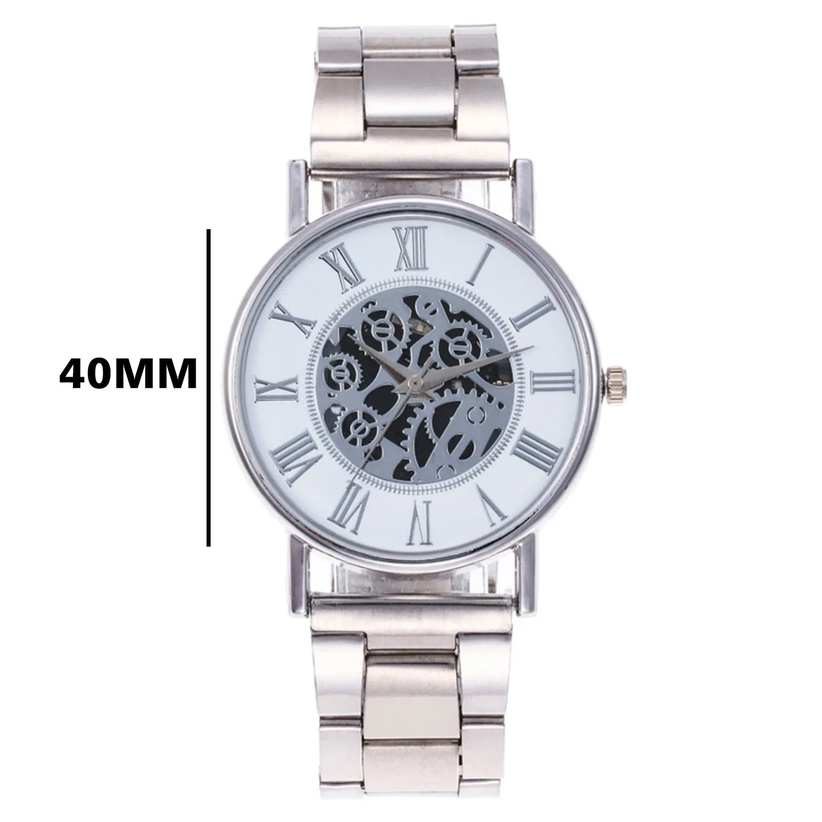 

Popular Watches Men Vintage Luxury Unique Hollowed-out Stainless Steel Quartz Military Sport Leather Band Dial Wrist Watch
