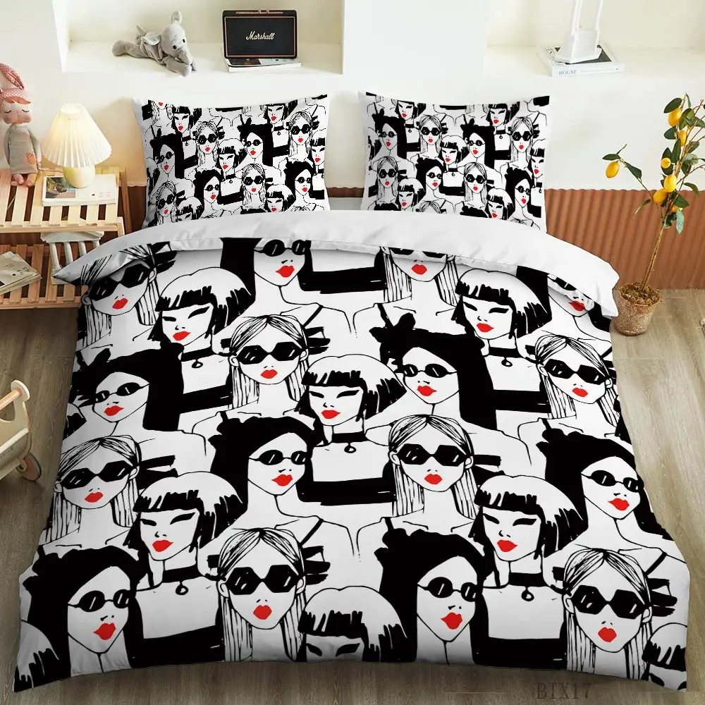 

Модный трендовый Женский комплект с пододеяльником и одеялом bailiобещаем, Комплект постельного белья, полноразмерный роскошный комплект постельного белья для односпальной/двухспальной/двуспальной кровати