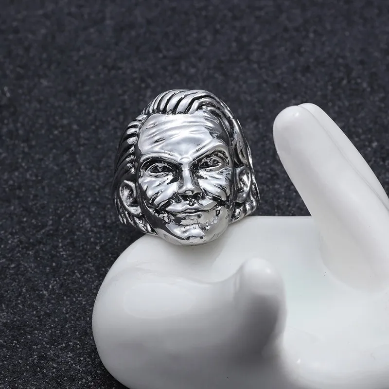 Мужское кольцо с головой человека Винтажное из нержавеющей стали в стиле