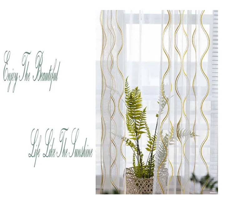 Yellow/Grey Striped Curtains for Living Room Nordic Classic Window Drapes Yellow Blackout Panel Fabric for Bedroom W-ZH029#20