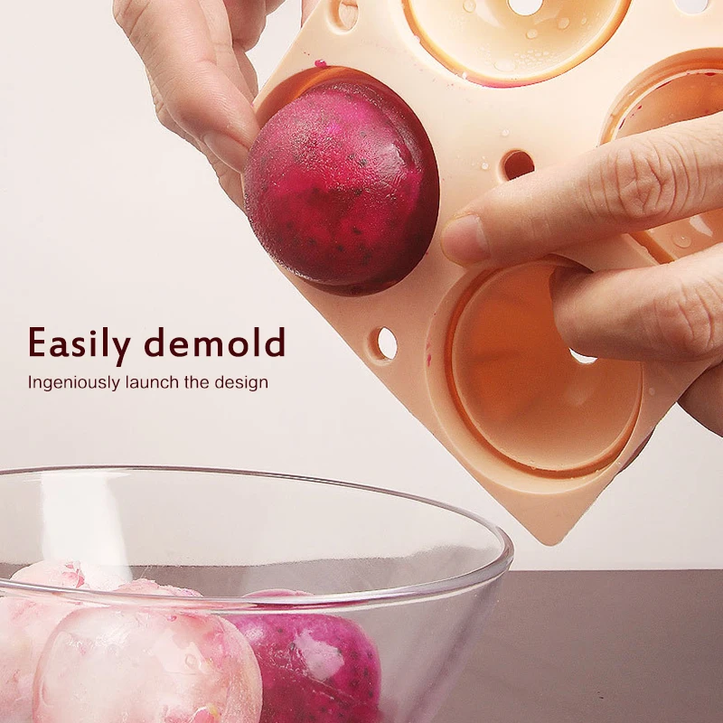

1 шт., 4 сетки, форма для ледяной сферы, здоровые силиконовые домашние вечерние формы для Фруктового мороженого, хоккейная форма, артефакт для...