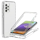 360 градусов полный корпус прозрачный чехол для мобильного телефона для Samsung Galaxy A52 4G 5G прозрачный силиконовый экран чехол-накладка на заднюю крышку