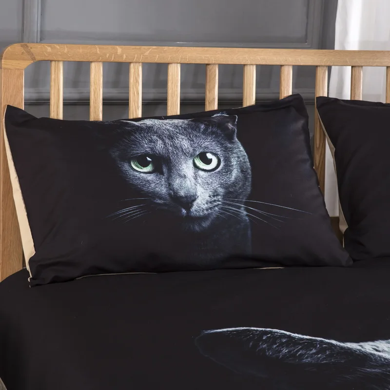 3D Owl Printed Bed Linen Bedding Set Ponder Comforter Cover Quilt Duvet Queen King Double Single Black Cat Beddings | Дом и сад