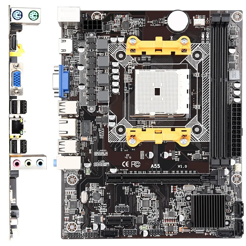Для AMD A55 FCH гнездо FM1 материнская плата микро-M-ATX 16 Гб 2 DDR3 VGA HDMI DVI PCI-Express X1 для A8 A6 A4 E2