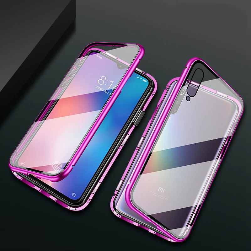 Металлический двусторонний чехол с магнитной адсорбцией для Xiao mi Red K20 Note 7 8 Pro 8A