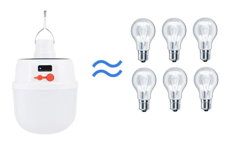 Светодиодный аварийный светильник на солнечной батарее перезаряжаемый