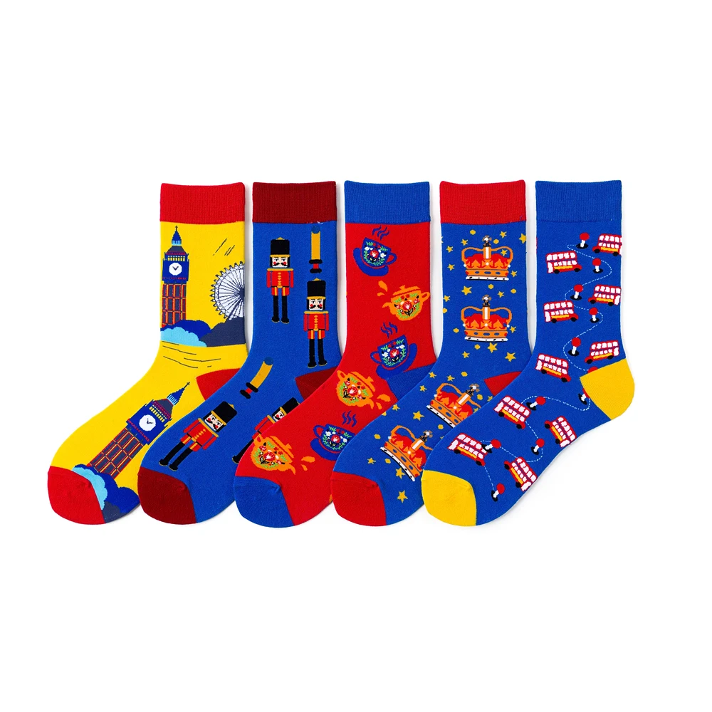 Счастливые носки забавные пары хлопковые Повседневные Harajuku оригинальные в