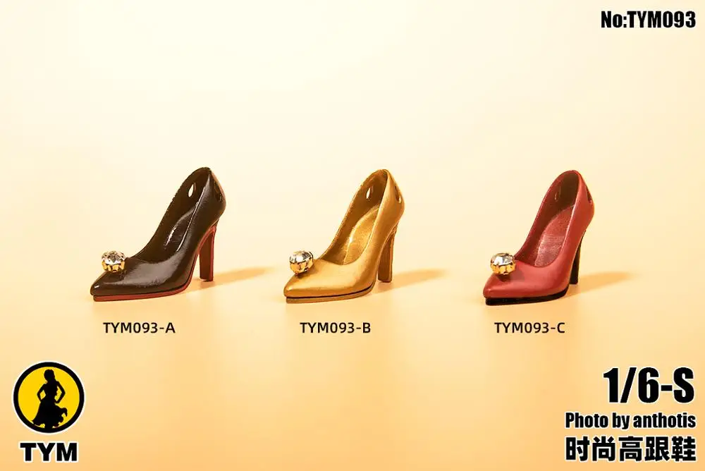 

TYM094 TYM093 1/6 Female Shoes Trendy diamond high heels platform High Heels fit 12'' female figure body in stock