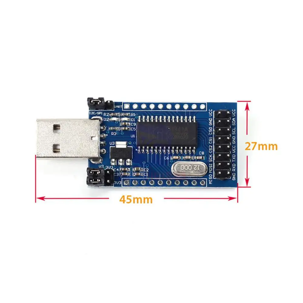 Программатор CH341A с USB на UART IIC SPI I2C преобразователь параллельным портом бортовой