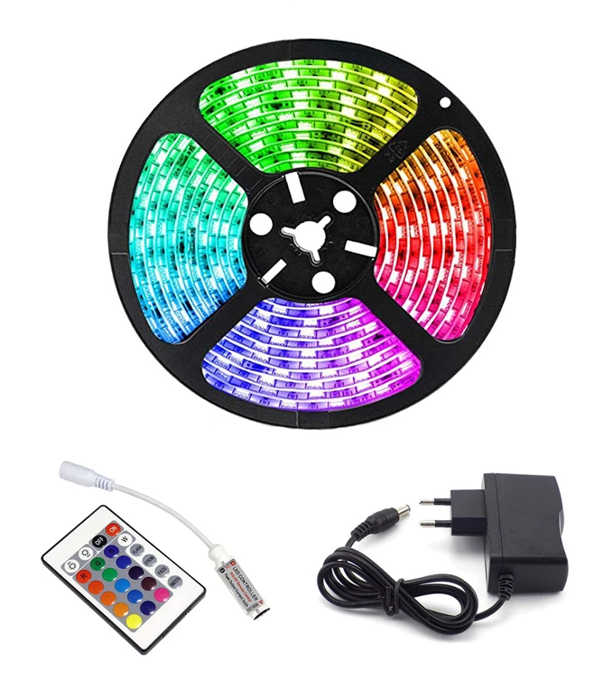 

RGB светодиодная ленсветильник в SMD 2835, водонепроницаемая гибкая светодиодная лента 1 м-5 м 10 м 15 м 20 м, RGB 12 В, светодиодная лента для комнаты с д...