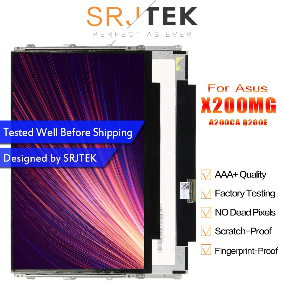 

Srjtek 11.6" LCD For Asus Vivobook Q200E X200CA X200MA WXGA B11XW03 V.0 HD LED Glossy Slim LCD Screen display S200E X202E