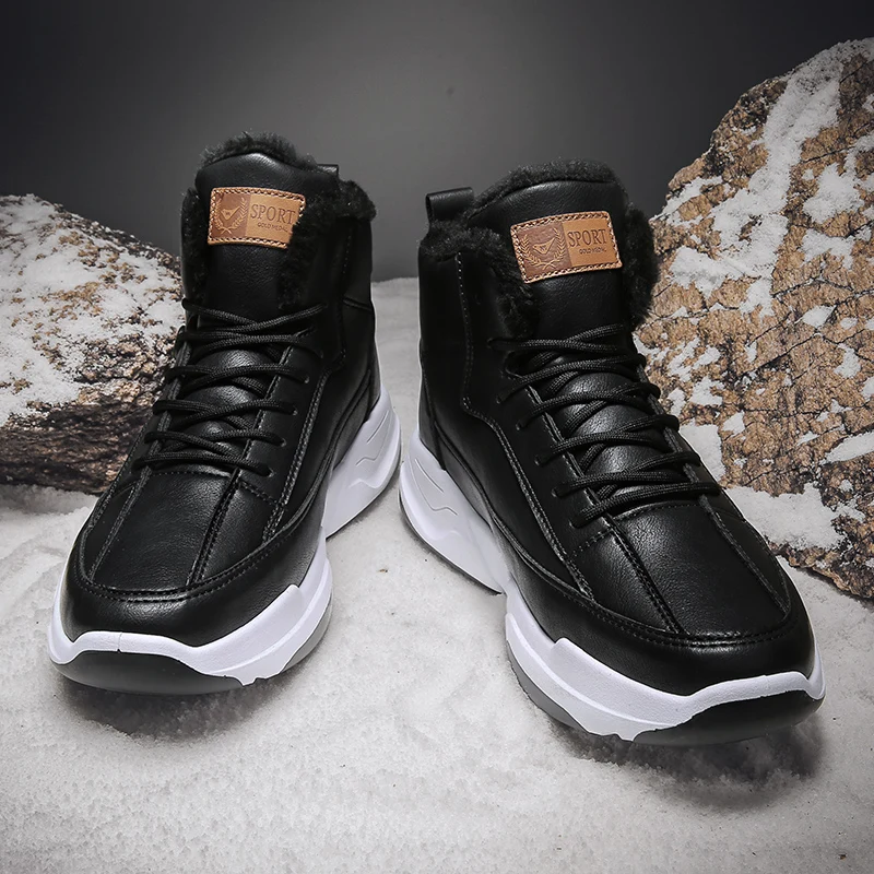 

CYYTL New Fashion Men's Sports Running Shoes Breathable High-top Winter Warm Snow Sneakers Walking Casual