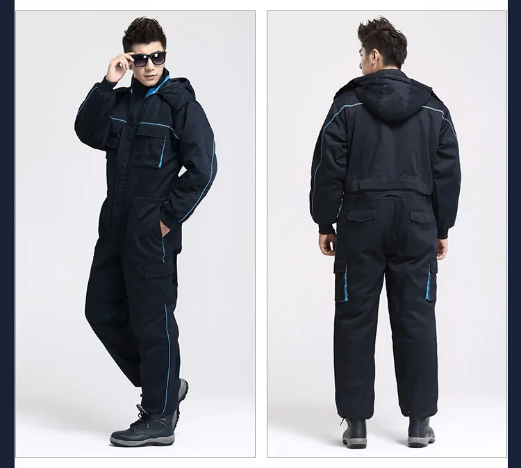 Мужская рабочая одежда, зимние теплые непромокаемые комбинезоны для рыбалки на открытом воздухе, катания на лыжах, холодного хранения, рабочая одежда, длинные Комбинезоны с рукавами