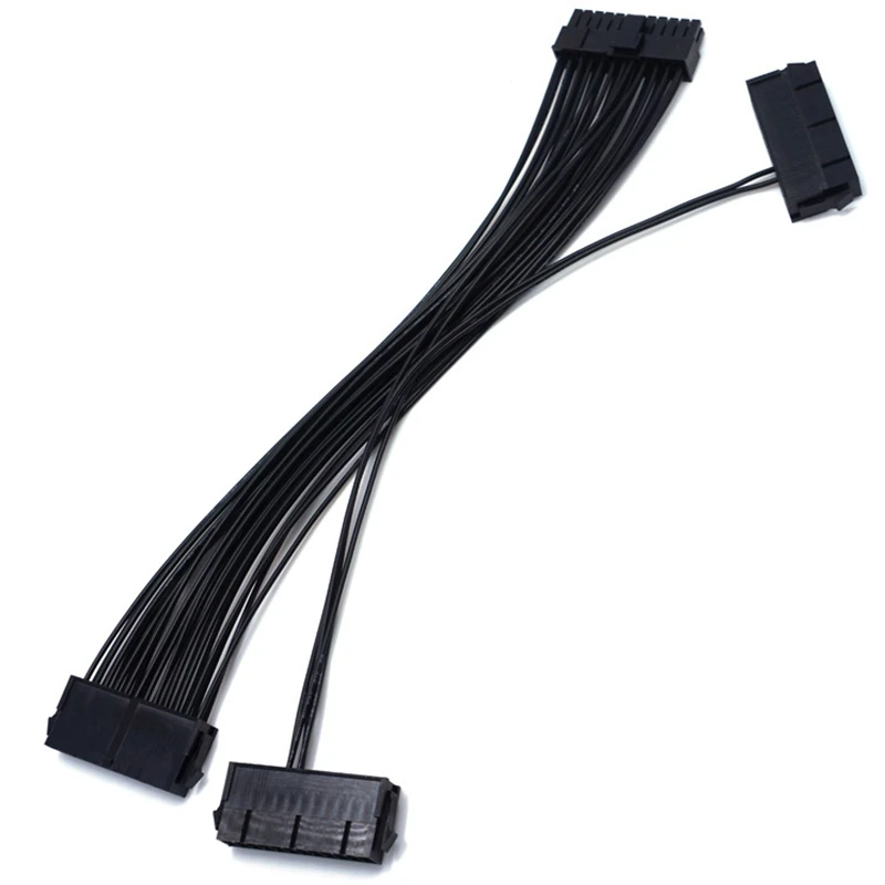 24Pin двойной PSU Мощность кабель удлинитель для ПК три Питание синхронизация данных