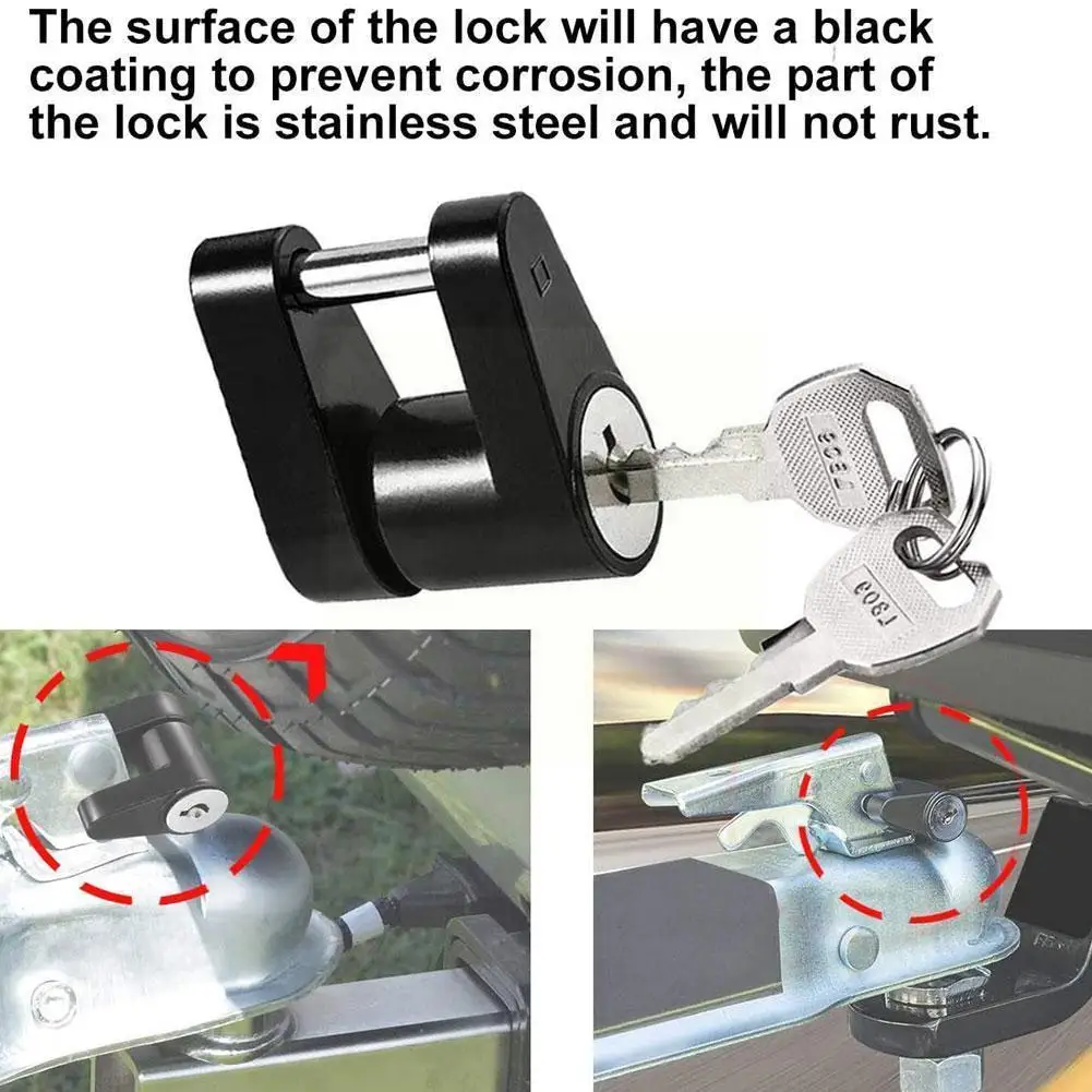 

Ust-resistance Anti-theft Trailer Hitch Lock Trailer Locks Hook Coupler Tongue Padlock Lock Security Hitch Protector V2S0