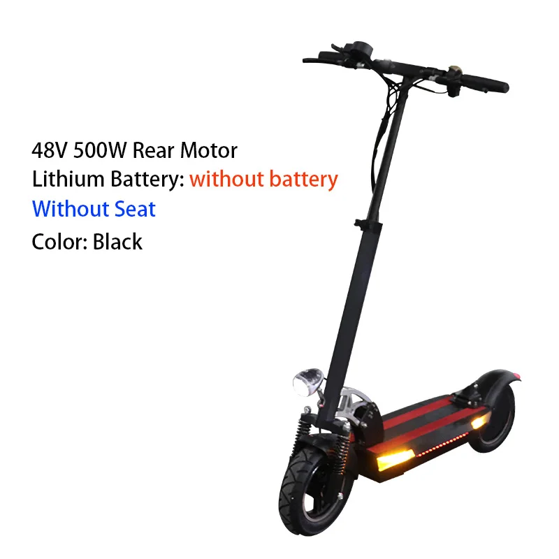 B 500W 48V nobattery 48V500W электрический скутер 10 дюймов моторное колесо 26AH литиевая батарея взрослый самокат без налога складной patinete electrico adulto - Цвет: B 500W 48V nobattery
