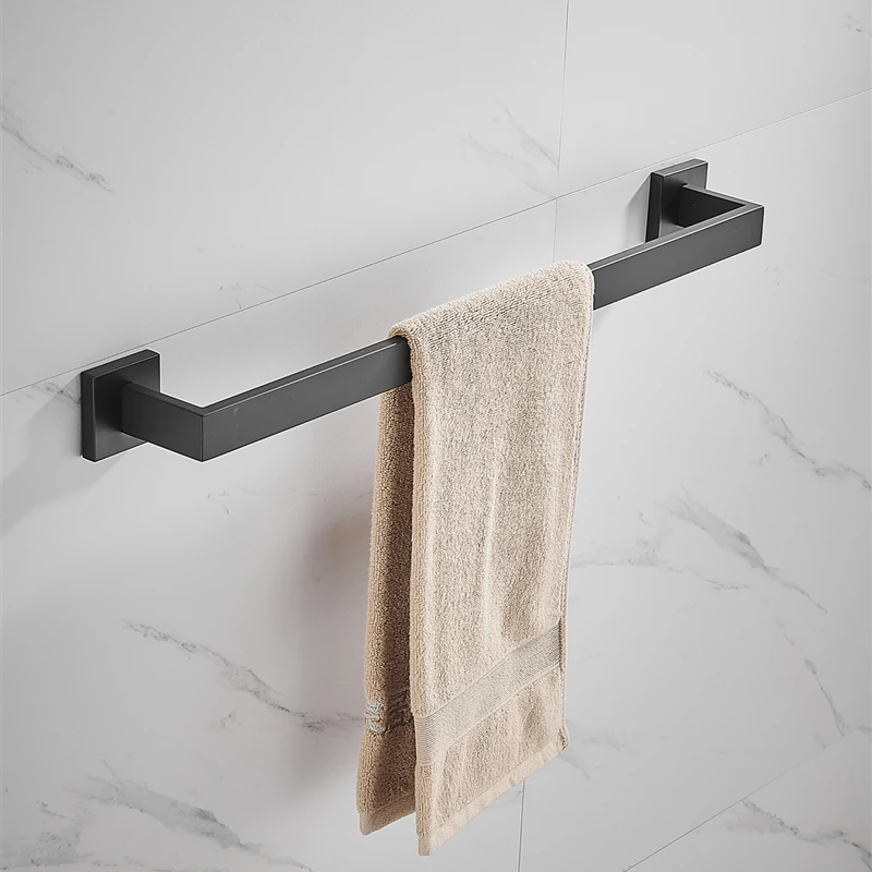 Набор аксессуаров для ванной комнаты черный набор из нержавеющей стали полка