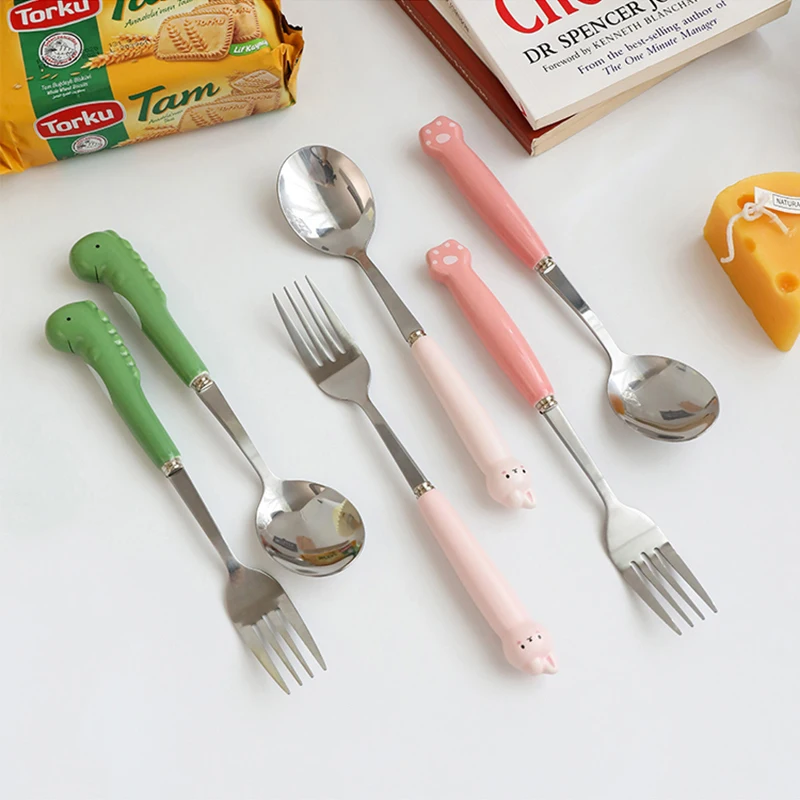 For Kids School Cute Portable Stainless Steel Tableware Kitc