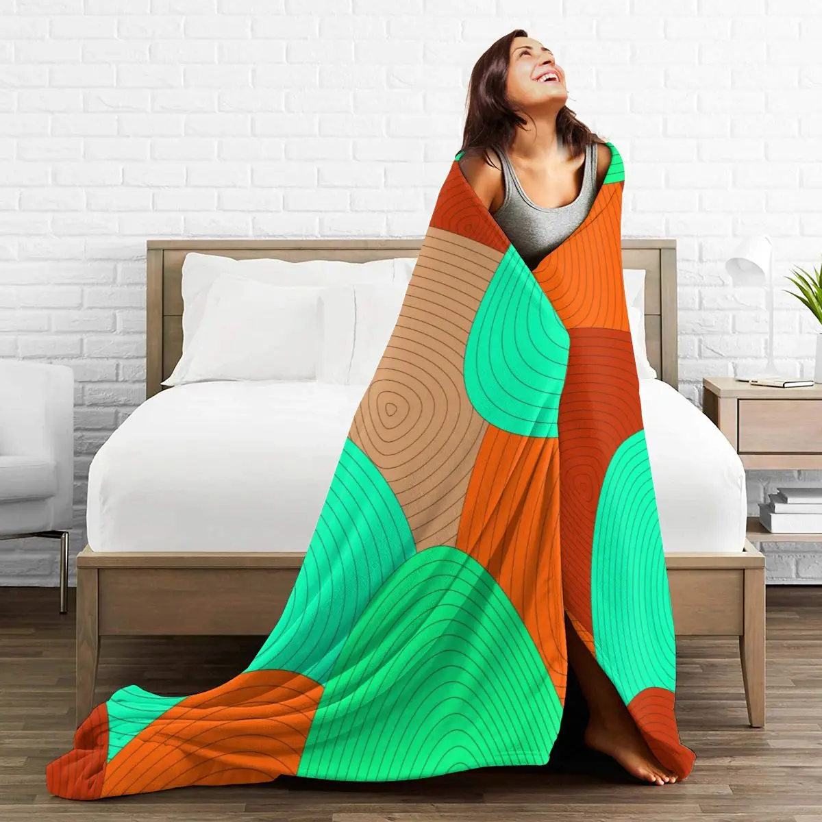 

Unique Blanket to Family Friends Retro Colorful Shells Durable Super Soft Comfortable for Home Gift Blanket