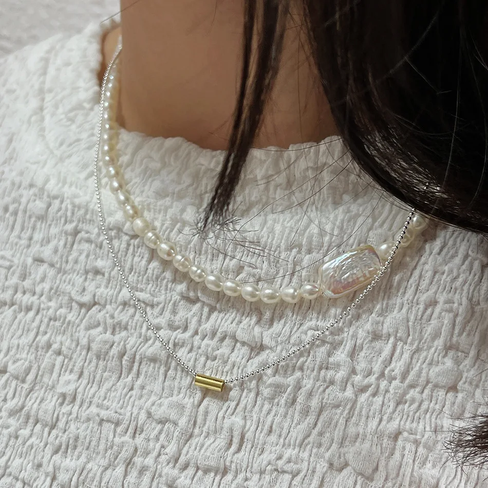 

100% Authentic 925 Sterling silver circular tube Pendant Choker Necklace Beads Chain Jewelry C-B938