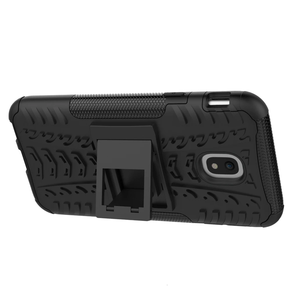 Плотный чехол для samsung Galaxy J330 J3 2017 ЕС Евразийская версия PC + силиконовая подставка
