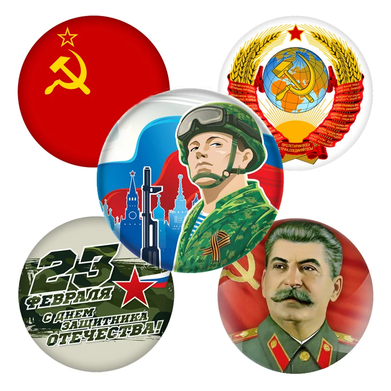 Nengdou T2 флаг СССР Советский знак CCCP русская медаль военный Сталин эмблема Pin 23