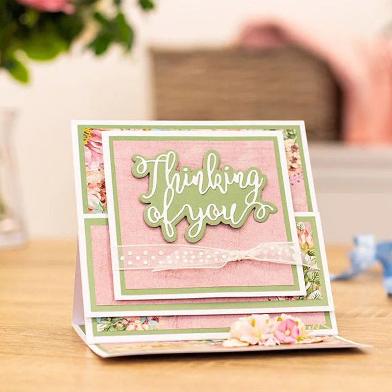 Альбом для скрапбукинга Thinking Of You металлические режущие матрицы с надписью