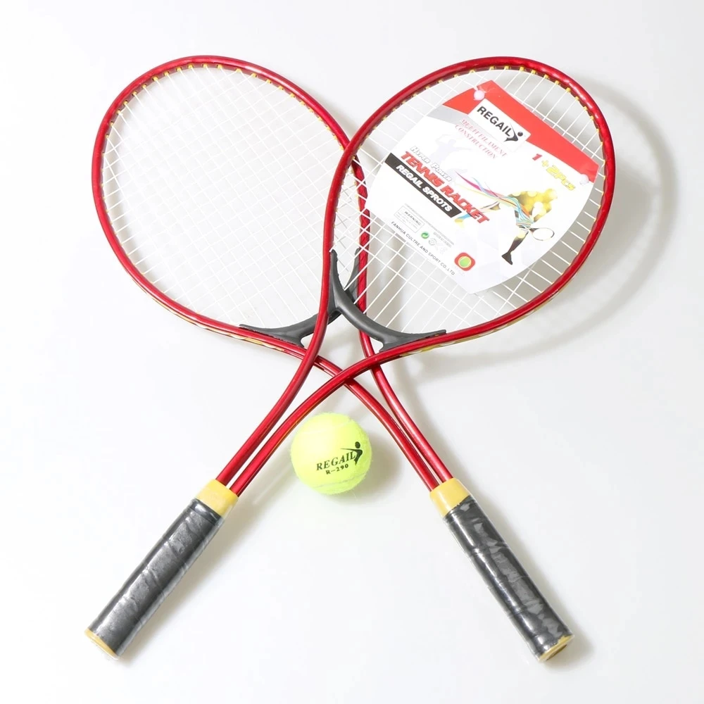 

2 Pcs Professional Youth Tennis Carbon Fiber Training Racket Advanced Racket Absorption Handle With Training Ball
