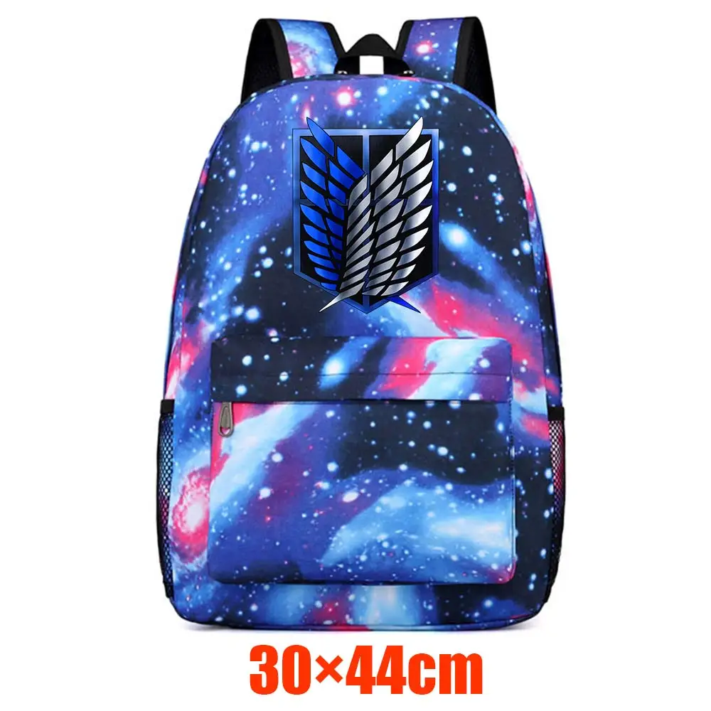 Холщовый рюкзак унисекс с аниме атака на Титанов повседневный школьный ранец