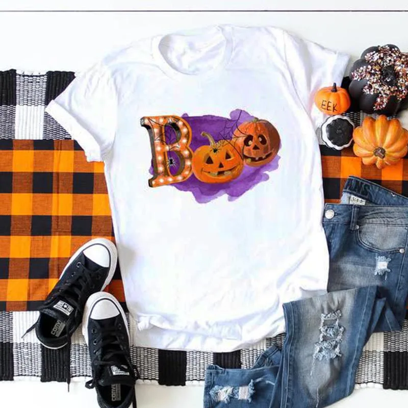 

halloween tshirt horror movie shirts for halloween trendy fall tee girls aesthetic print shirt 2020 fall top women unisex new