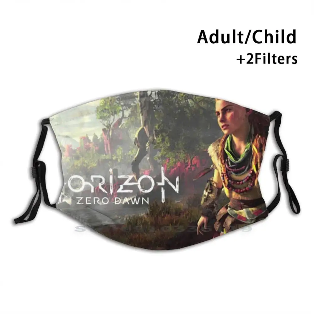 

Маска для лица Aloy для взрослых и детей, моющаяся смешная с фильтром, для Horizon-игр, Bestvideogames, машинка с нулевым снижением положения животных Aloy