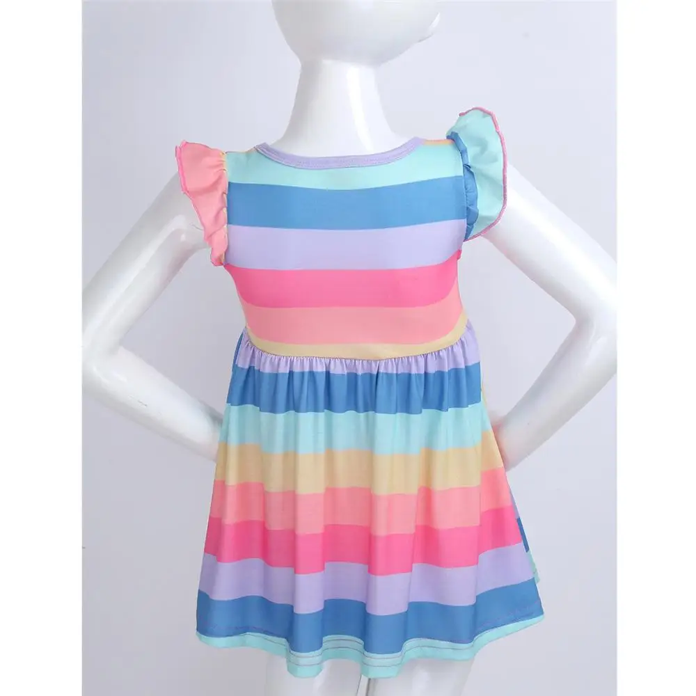 Летнее платье с цветочным рисунком для маленьких девочек Платье принцессы до