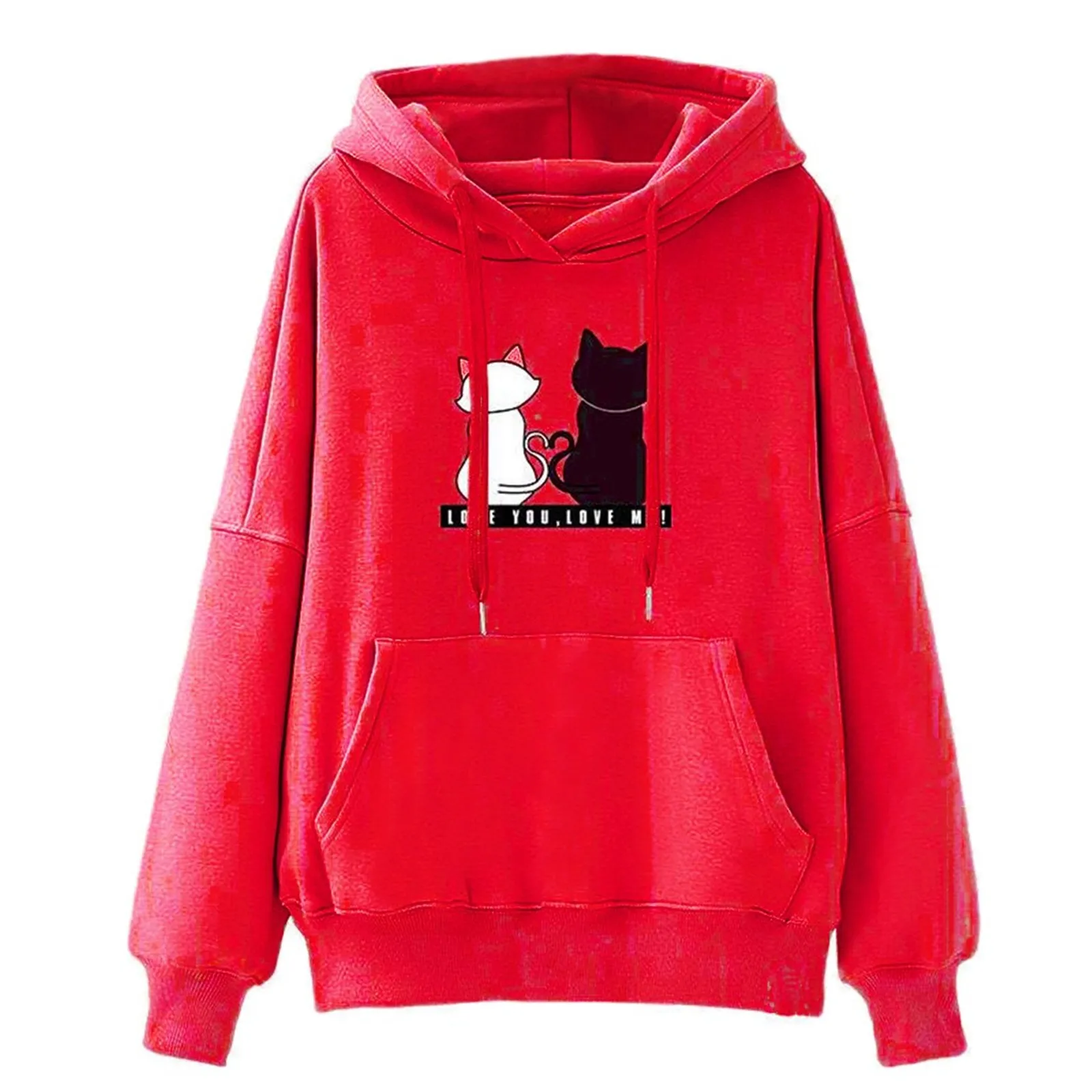Print Kawaii Oversized Hoodie Long Sleeve Hoodies Women Print Sweatshirts Sudaderas Con Capucha Moletom Feminino Sweetshirts