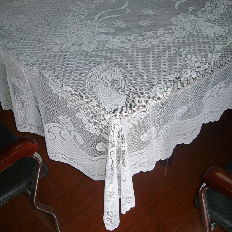 Винтажная кружевная скатерть прямоугольная круглая покрытие из ткани украшение