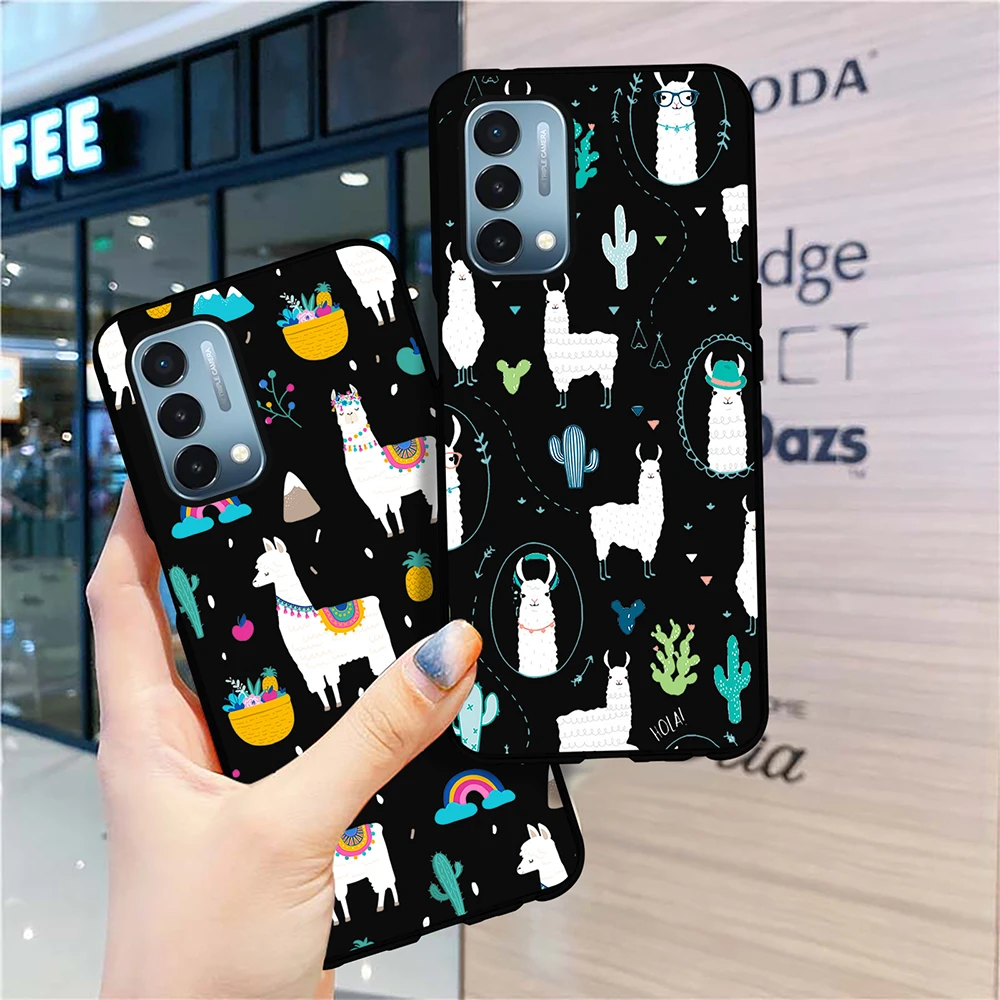

Cute Animal Alpaca Phone Case for Oneplus Nord N200 N10 N100 CE 5G 2 5G 9RT 5G 7 7Pro 7T 7T Pro 8T 9Pro Luxury Silicone Covers
